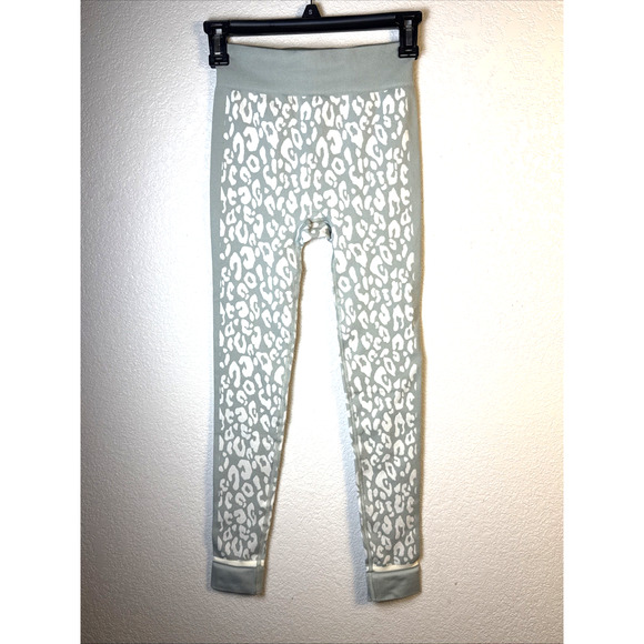 Sweaty Betty London Women's Blue Leopard Paint Jacquard Base Layer Legging Sz Sm - Picture 2 of 5